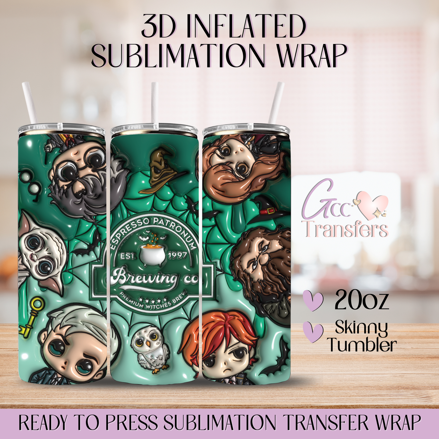 Wizard - 20oz 3D Inflated Sublimation Wrap