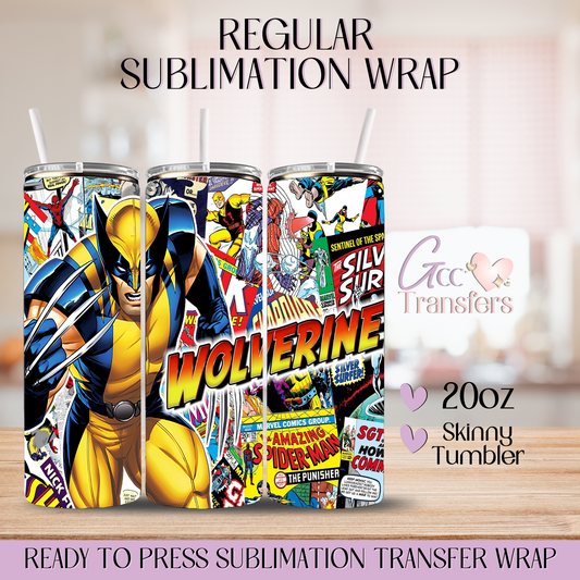 Yellow Wild X - 20oz Regular Sublimation Wrap