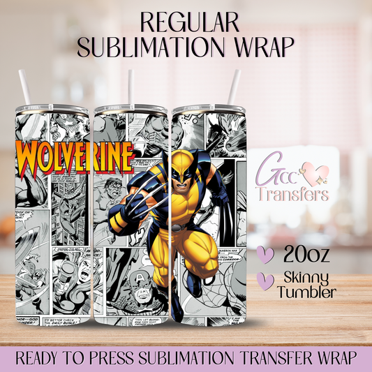 Newspaper Yellow Wild X - 20oz Regular Sublimation Wrap