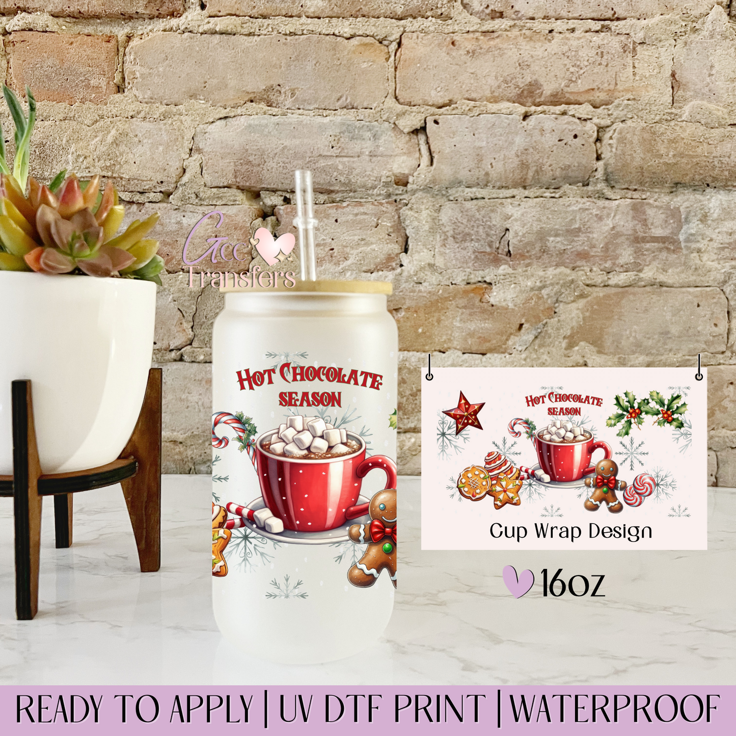 Hot Chocolate Season - 16oz UV DTF WRAP