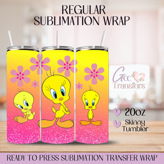Yellow Canary Character - 20oz Regular Sublimation Wrap