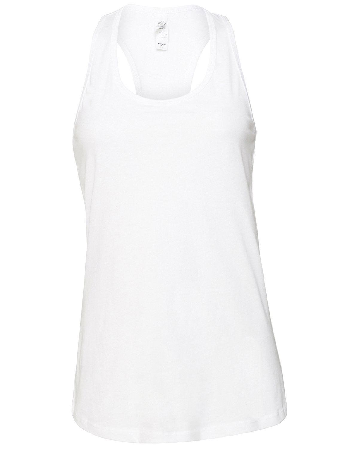 White - B6008 Bella+Canvas Ladies' Jersey Racerback Tank