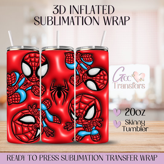 Spider Movie Character - 20oz 3D Inflated Sublimation Wrap