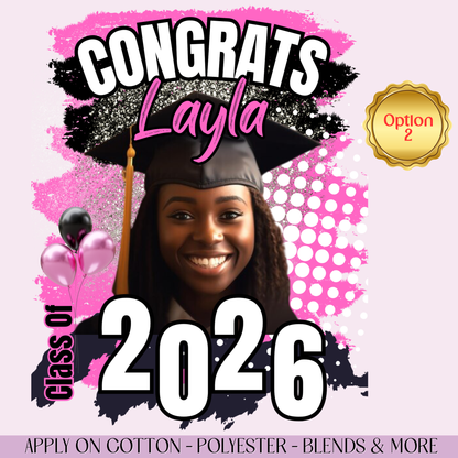 2026 Custom Graduation DTF Transfer