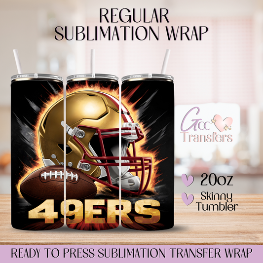 49ers Niners Football - 20oz Regular Sublimation Wrap