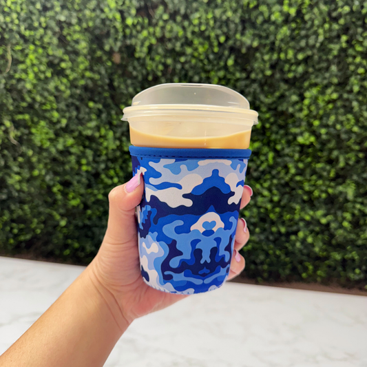 Blue Camo Pattern - Cup Sleeve