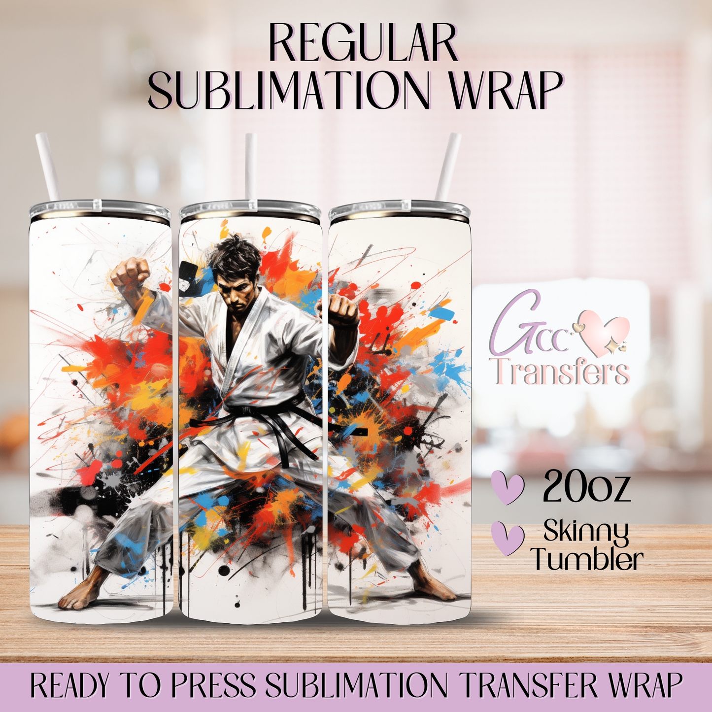 Karate Boy   - 20oz Regular Sublimation Wrap