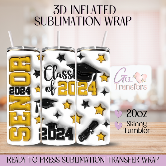 2024 Senior Graduation  - 20oz 3D Inflated Sublimation Wrap