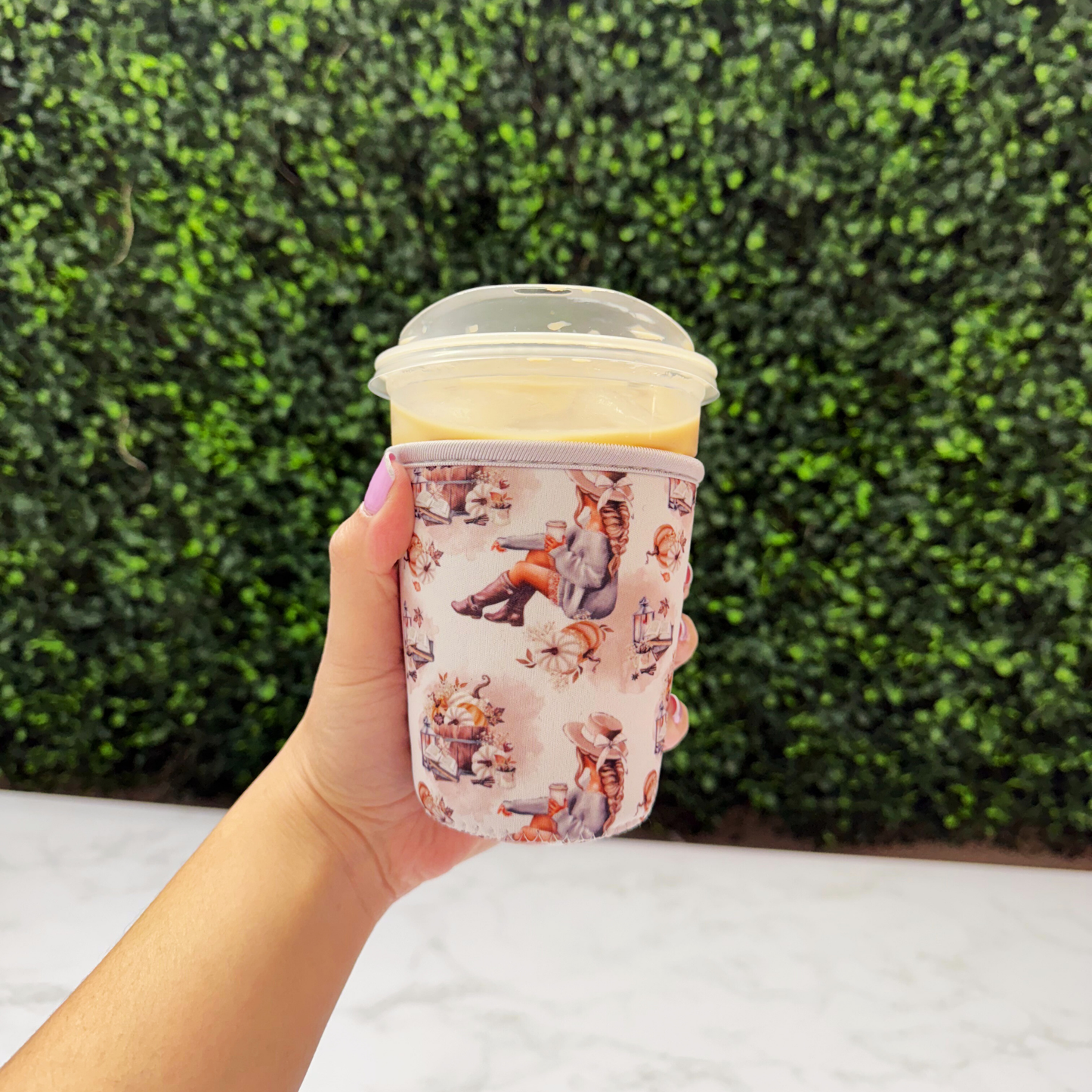 Girly Cozy Fall Bookish - Cup Sleeve