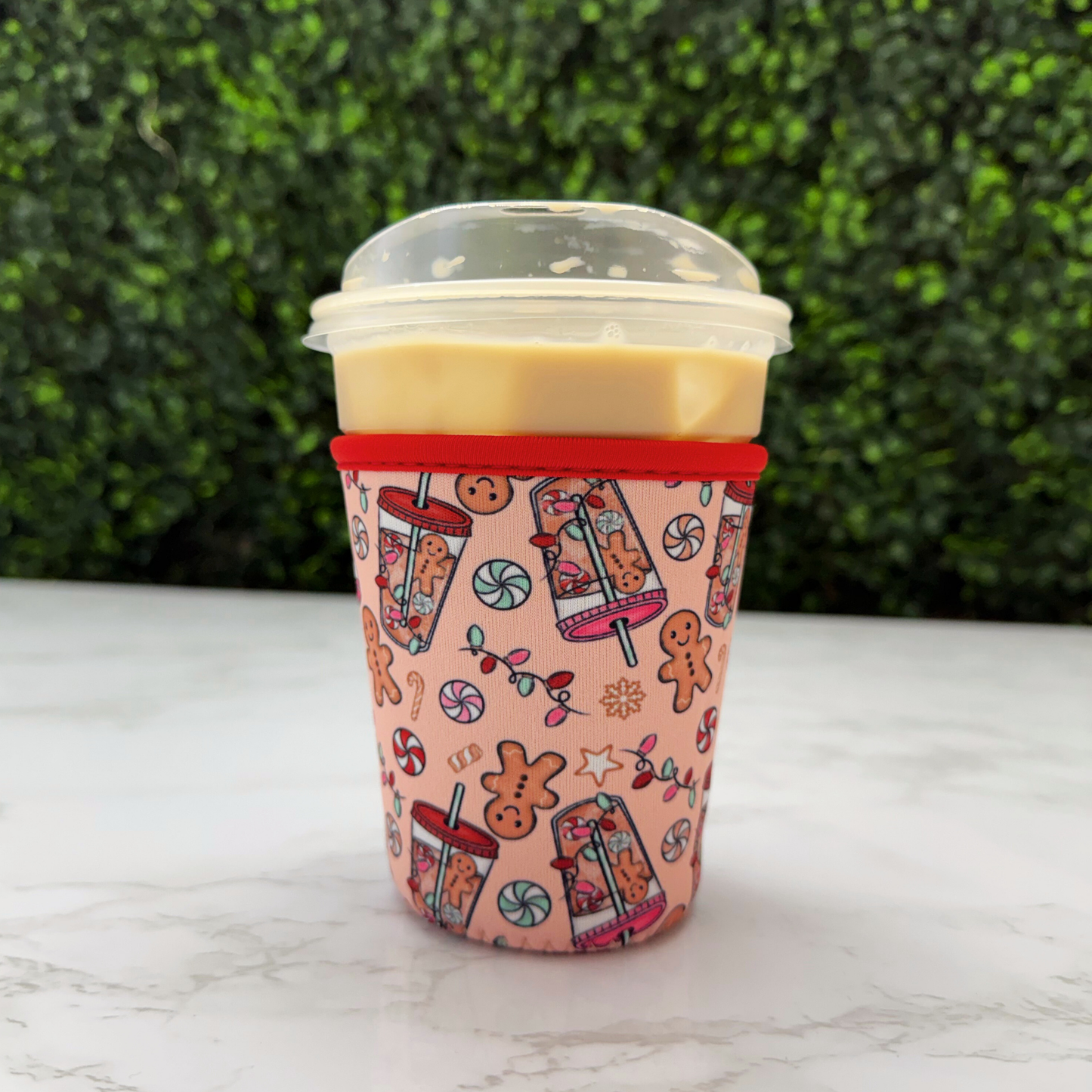 Iced Coffee Ginger Cookie Candy Cane - Cup Sleeve