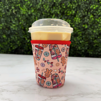 Iced Coffee Ginger Cookie Candy Cane - Cup Sleeve