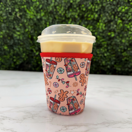 Iced Coffee Ginger Cookie Candy Cane - Cup Sleeve