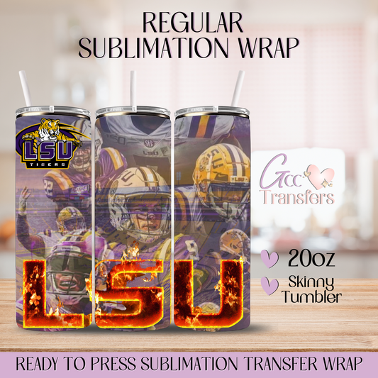Louisiana State Uni College Football Team - 20oz Regular Sublimation Wrap