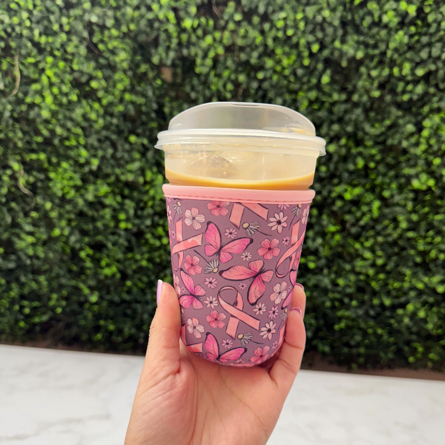 Pink Ribbon Cancer  Awareness - Cup Sleeve