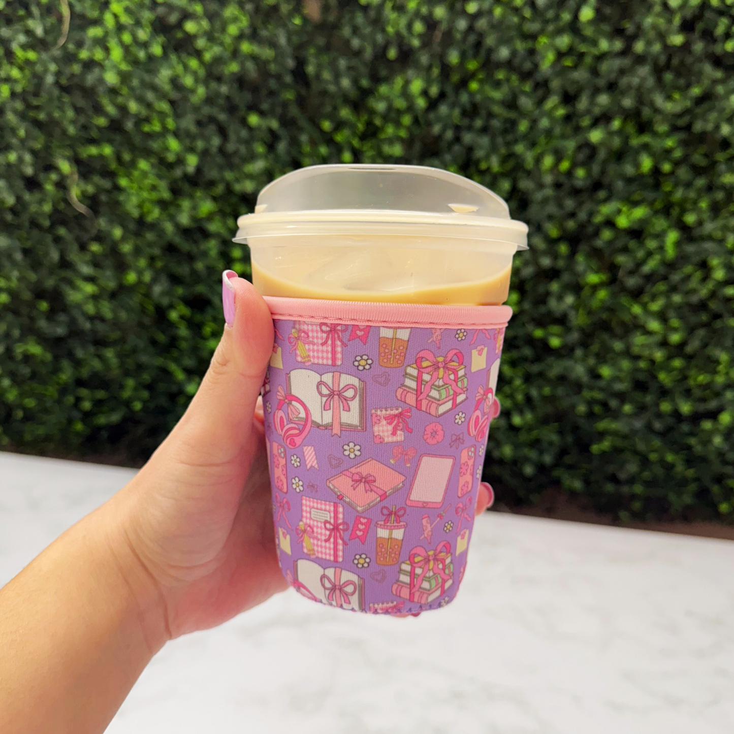 Purple Bookish Girl Stuff - Cup Sleeve