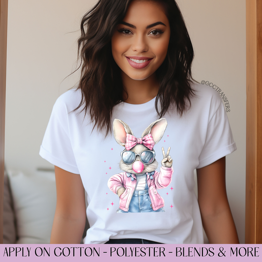 Retro Easter Bunny Jacket - Full Color DTF Transfer