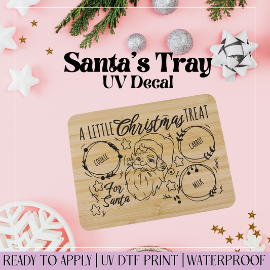 Santa Faces Little Xmas Treat - Santa Tray UVDTF Decal