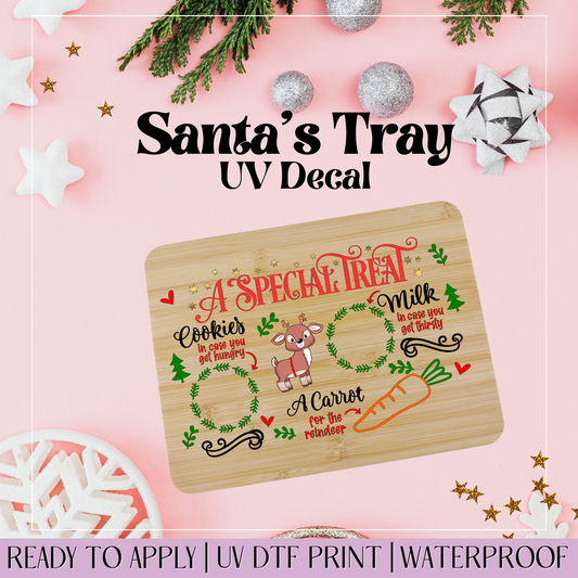 A Special Treat Cute Reindeer - Santa Tray UVDTF Decal