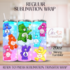 Funny Sarcastic Care Bear on Clouds - 20oz Regular Sublimation Wrap