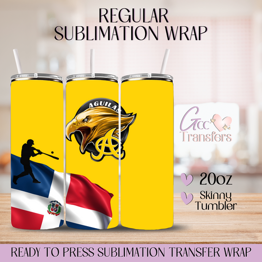 Aguilas Dominican Republic Baseball Team - 20oz Regular Sublimation Wrap