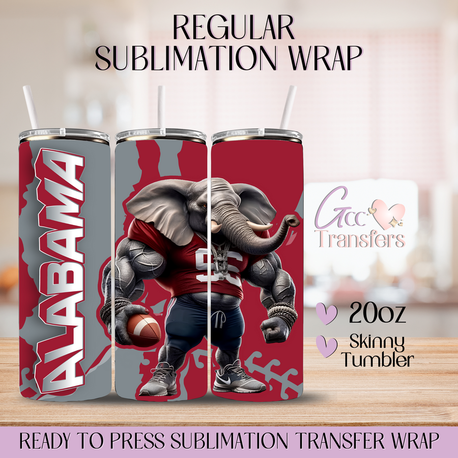 Alabama Football Team - 20oz Regular Sublimation Wrap