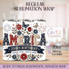 America 250th Birthday Floral - 20oz Regular Sublimation Wrap
