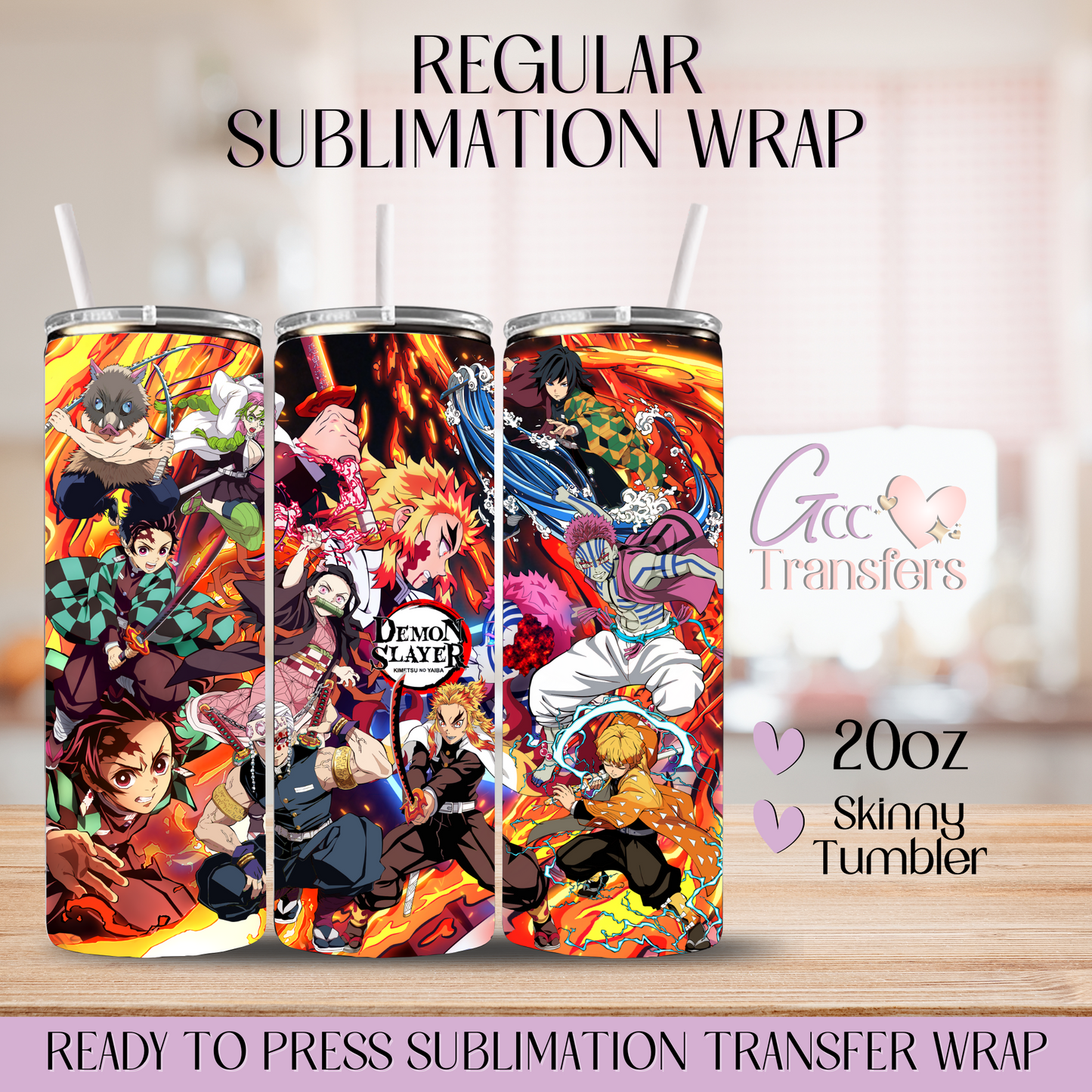 Anime Demon Slayer - 20oz Regular Sublimation Wrap