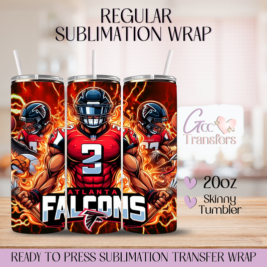 Falcons Football - 20oz Regular Sublimation Wrap