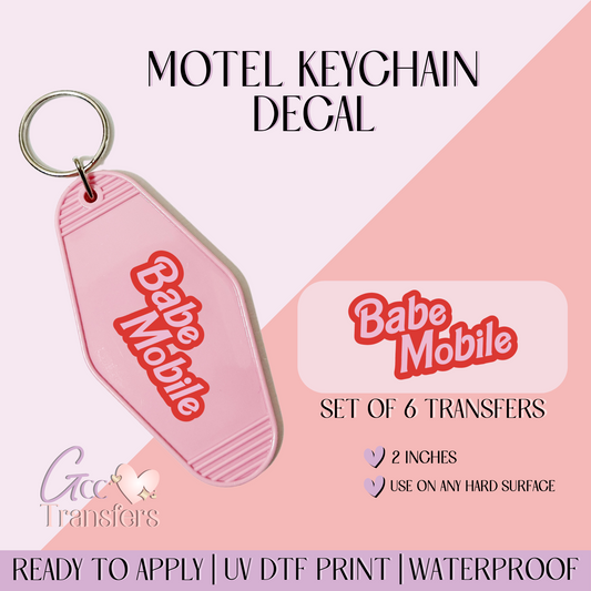 Babe Mobile - Set of 6 (Motel Keychain UV DTF)