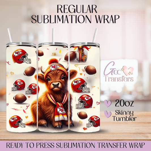 Highland Baby Cow KC - 20oz Regular Sublimation Wrap