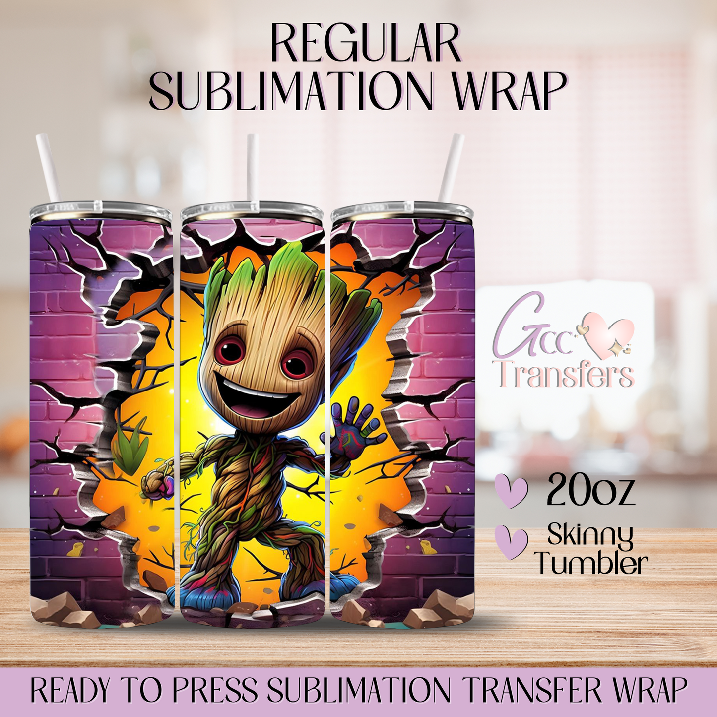 Baby Groot Guardians - 20oz Regular Sublimation Wrap