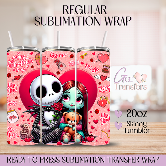 Baby Character Horror Valentine Hugging - 20oz Regular Sublimation Wrap