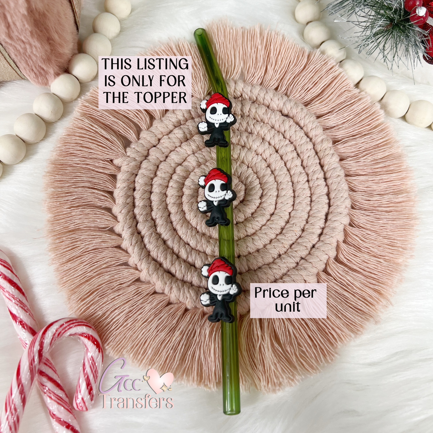 Baby Jack Christmas Hat (RTS) Straw Topper