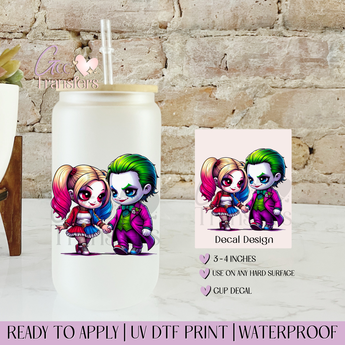 Baby Joker & Harley - Decal UVDTF