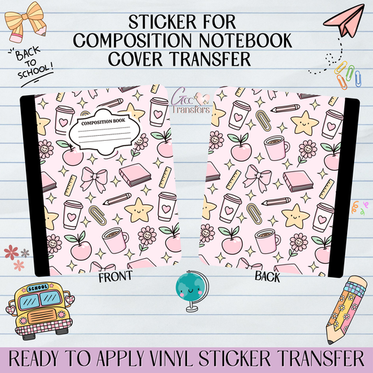Girly Teacher Coquette Stuffs - Sticker for Notebook Cover
