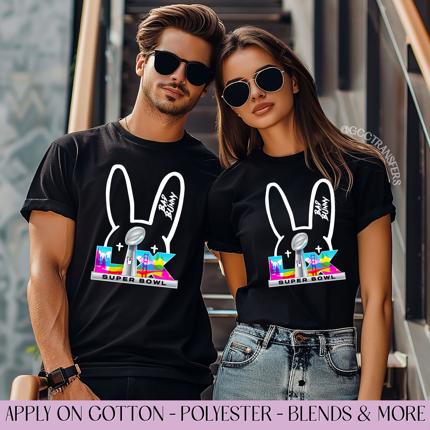 Bad Bunny Halftime Show Football 2026 - Full Color DTF Transfer