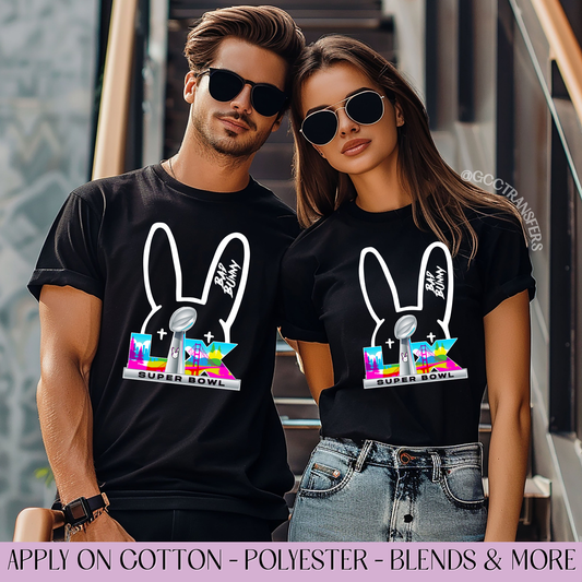 Bad Bunny Halftime Show Football 2026 - Full Color DTF Transfer