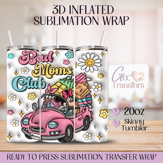 Bad Moms Club Mouse - 20oz 3D Inflated Sublimation Wrap