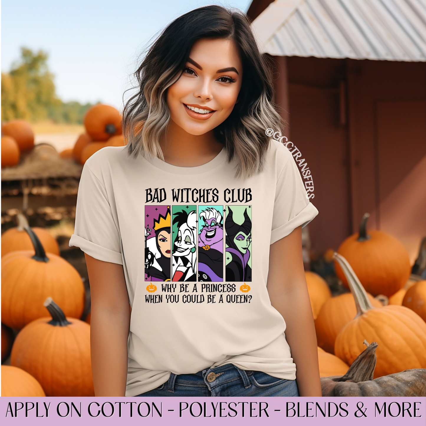 The Baddest Witch on the Block  - Full Color DTF Transfer