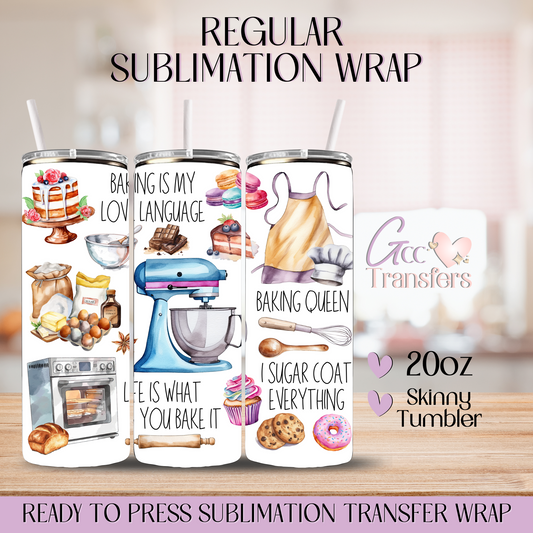 Baking is my Love Language - 20oz Regular Sublimation Wrap