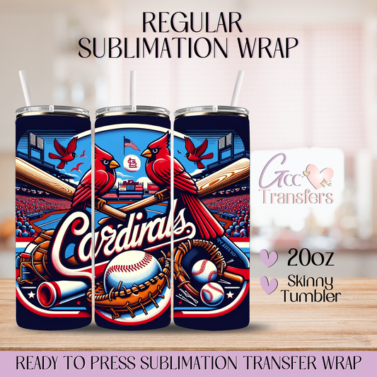 Baseball Cardinals - 20oz Regular Sublimation Wrap