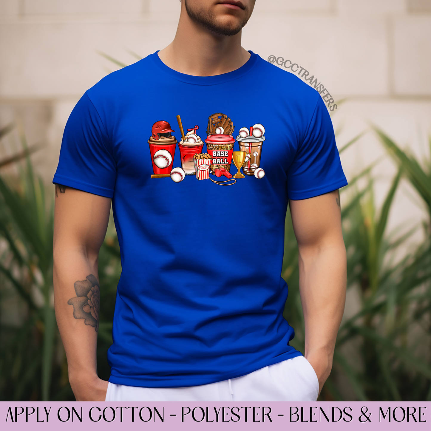 Baseball Dad Gear Iced Coffee - Full Color DTF Transfer