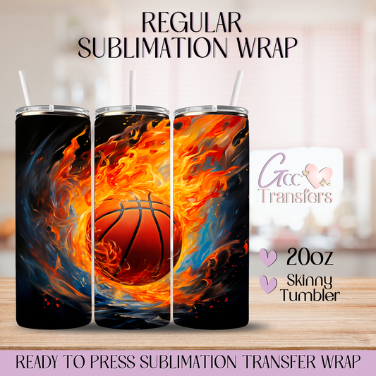 Basketball Fire - 20oz Regular Sublimation Wrap