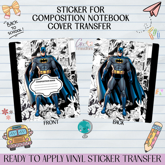 Blue Bat Cape Dark Night - Sticker for Notebook Cover