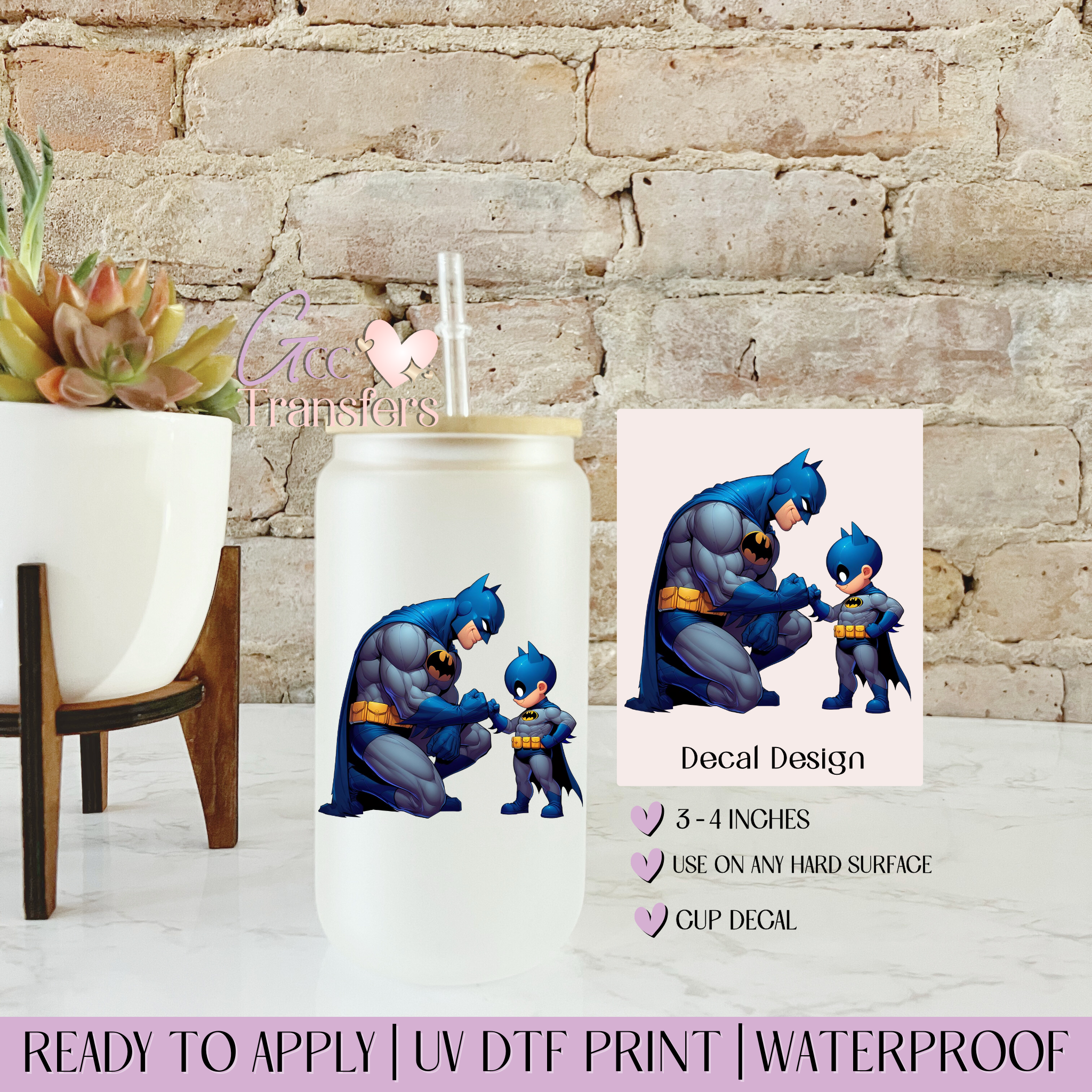 The Dark Vigilante Daddy & Son - Decal UVDTF – GCC Transfers