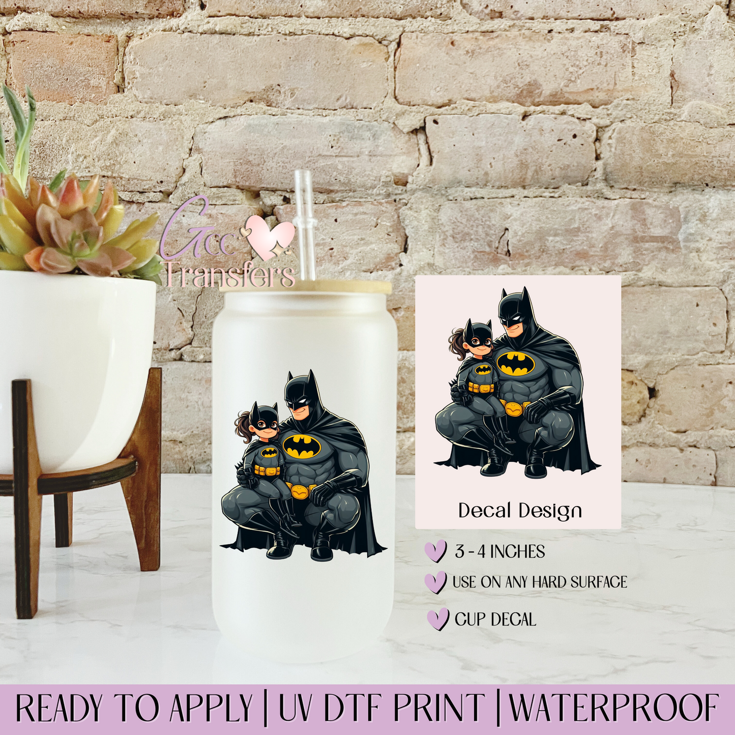 City's Silent Protector Daddy & Daughter - Decal UVDTF