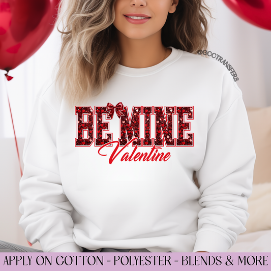 Be My Valentine Sparkle - Full Color DTF Transfer