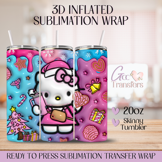 Kitty Concha Christmas - 20oz 3D Inflated Sublimation Wrap