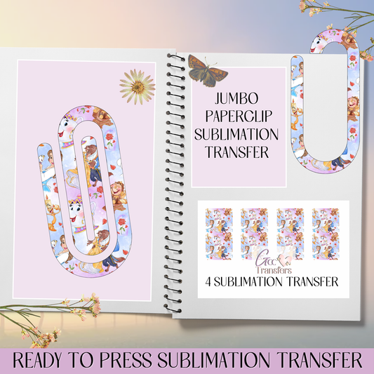 Yellow Duchess & Beast - Jumbo Paperclip Sublimation Transfer
