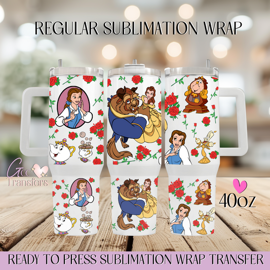 Princess & Beast - 40oz Regular Sublimation Wrap